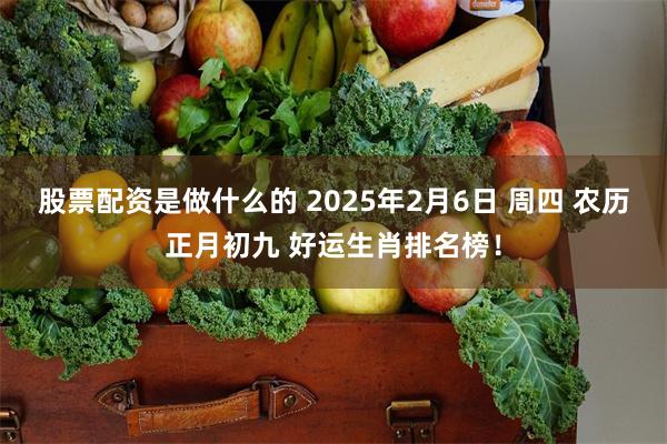 股票配资是做什么的 2025年2月6日 周四 农历正月初九 好运生肖排名榜！