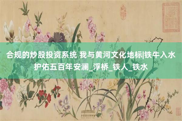 合规的炒股投资系统 我与黄河文化地标|铁牛入水护佑五百年安澜_浮桥_铁人_铁水