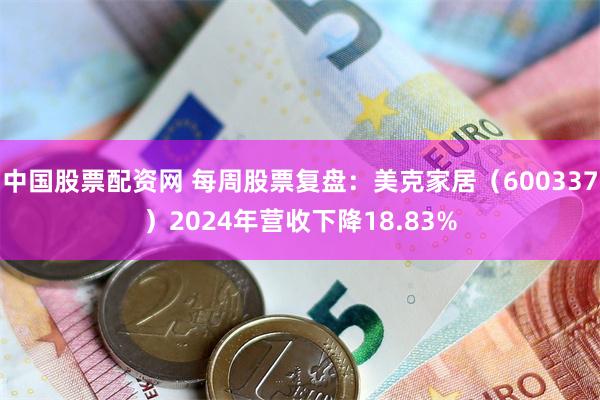 中国股票配资网 每周股票复盘：美克家居（600337）2024年营收下降18.83%