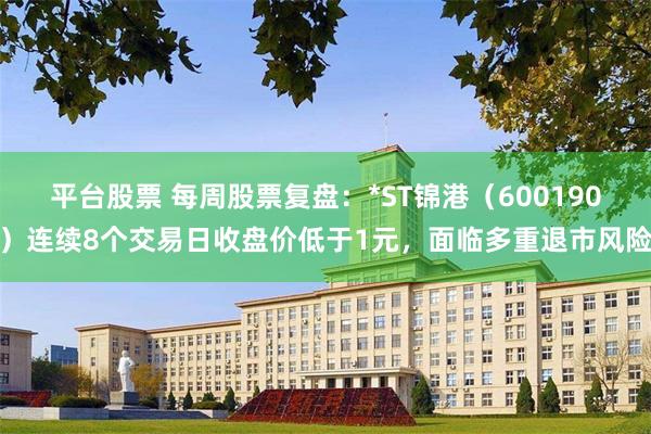 平台股票 每周股票复盘：*ST锦港（600190）连续8个交易日收盘价低于1元，面临多重退市风险