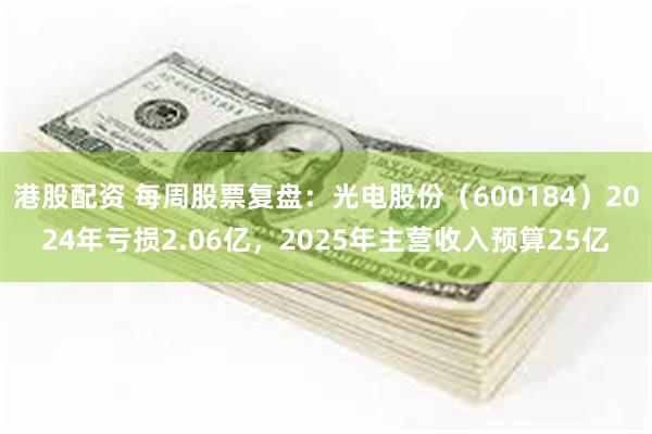 港股配资 每周股票复盘：光电股份（600184）2024年亏损2.06亿，2025年主营收入预算25亿