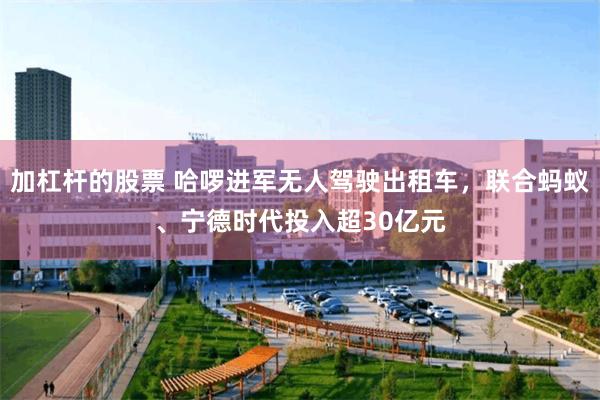 加杠杆的股票 哈啰进军无人驾驶出租车，联合蚂蚁、宁德时代投入超30亿元