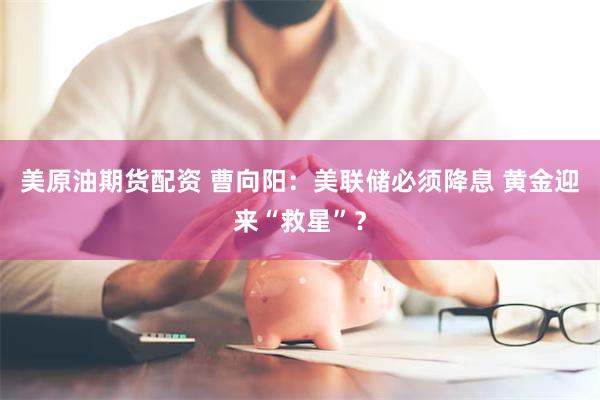 美原油期货配资 曹向阳：美联储必须降息 黄金迎来“救星”？