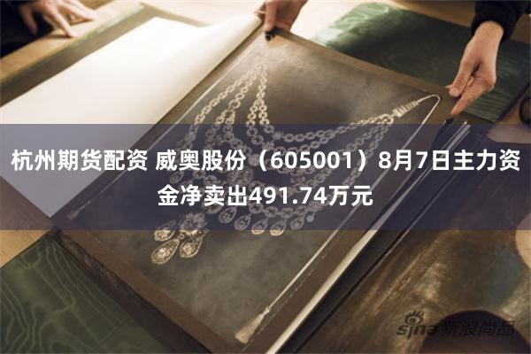 杭州期货配资 威奥股份（605001）8月7日主力资金净卖出491.74万元