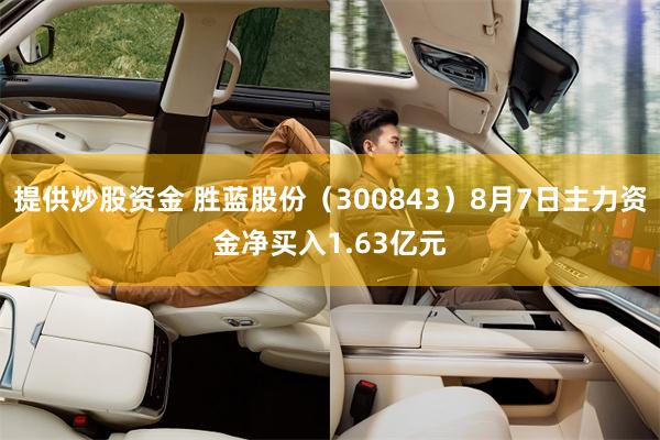 提供炒股资金 胜蓝股份（300843）8月7日主力资金净买入1.63亿元