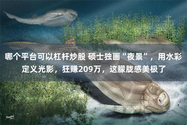 哪个平台可以杠杆炒股 硕士独画“夜景”，用水彩定义光影，狂赚209万，这朦胧感美极了