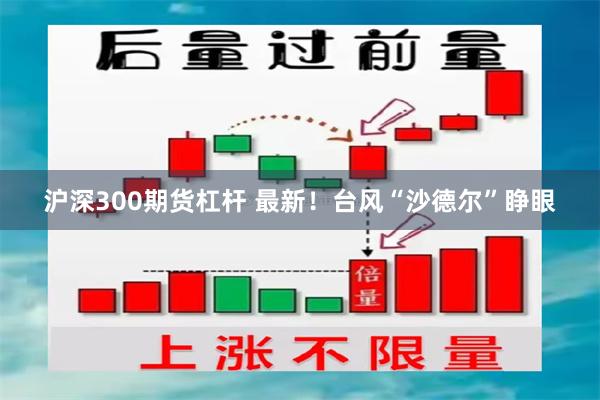 沪深300期货杠杆 最新！台风“沙德尔”睁眼