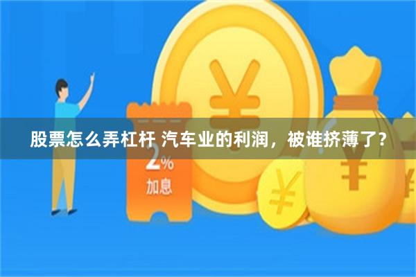 股票怎么弄杠杆 汽车业的利润，被谁挤薄了？